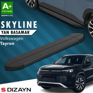 S-Dizayn VW Tayron 2 Skyline Siyah Yan Basamak 193 Cm 2024 Üzeri A+ Kalite thumb 1