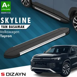 S-Dizayn VW Tayron 2 Skyline Krom Yan Basamak 193 Cm 2024 Üzeri A+ Kalite thumb 1