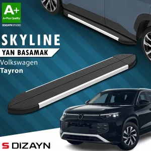 S-Dizayn VW Tayron 2 Skyline Aluminyum Yan Basamak 193 Cm 2024 Üzeri A+ Kalite thumb 1