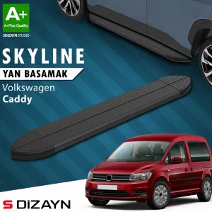 S-Dizayn VW Caddy 3 Skyline Siyah Yan Basamak 193 Cm 2004-2020 A+ Kalite thumb 1