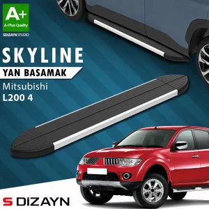 S-Dizayn Mitsubishi L200 4 Skyline Aluminyum Yan Basamak 193 Cm 2006-2015 A+ Kalite thumb 1