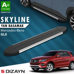 S-Dizayn Mercedes GLE W166 Skyline Krom Yan Basamak 193 Cm 2012-2019 A+ Kalite thumb 1