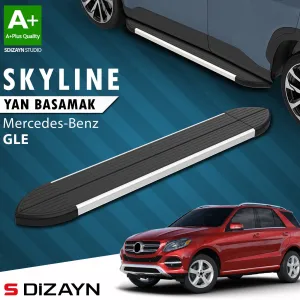 S-Dizayn Mercedes GLE W166 Skyline Aluminyum Yan Basamak 193 Cm 2012-2019 A+ Kalite thumb 1