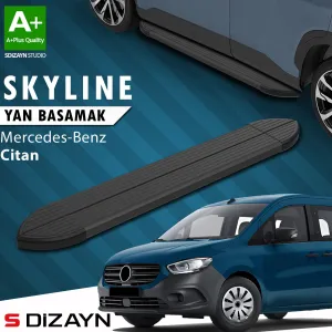 S-Dizayn Mercedes Citan Skyline Siyah Yan Basamak 193 Cm 2012-2021 A+ Kalite thumb 1
