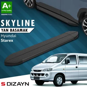 S-Dizayn Hyundai H-1 Starex Skyline Siyah Yan Basamak 193 Cm 1998-2007 A+ Kalite thumb 1