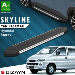 S-Dizayn Hyundai H-1 Starex Skyline Krom Yan Basamak 193 Cm 1998-2007 A+ Kalite thumb 1
