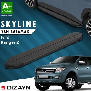 S-Dizayn Ford Ranger 2 Skyline Siyah Yan Basamak 193 Cm 2006-2013 A+ Kalite thumb 1