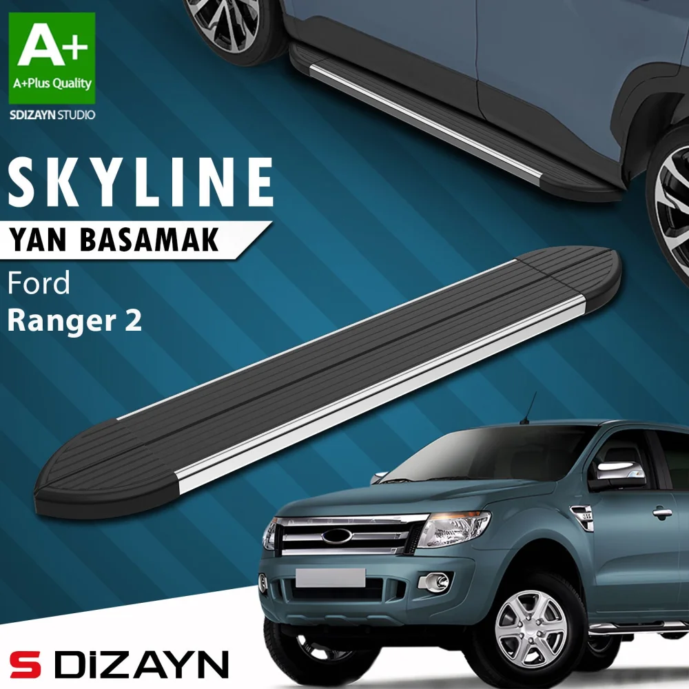 S-Dizayn Ford Ranger 2 Skyline Krom Yan Basamak 193 Cm 2006-2013 A+ Kalite