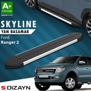 S-Dizayn Ford Ranger 2 Skyline Aluminyum Yan Basamak 193 Cm 2006-2013 A+ Kalite thumb 1