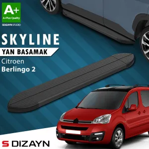 S-Dizayn Citroen Berlingo 2 Skyline Siyah Yan Basamak 193 Cm 2008-2018 A+ Kalite thumb 1