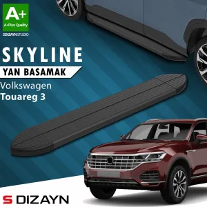 S-Dizayn VW Touareg 3 Skyline Siyah Yan Basamak 193 Cm 2018 Üzeri A+ Kalite thumb 1