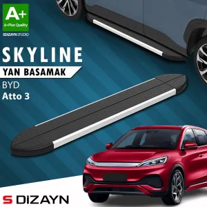 S-Dizayn BYD Atto 3 Skyline Aluminyum Yan Basamak 193 Cm 2022 Üzeri A+ Kalite thumb 1