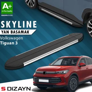 S-Dizayn VW Tiguan 3 Skyline Krom Yan Basamak 183 Cm 2024 Üzeri A+ Kalite thumb 1