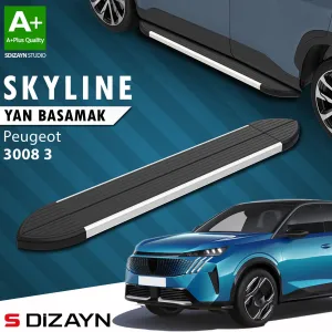 S-Dizayn Peugeot 3008 3 Skyline Aluminyum Yan Basamak 183 Cm 2024 Üzeri A+ Kalite thumb 1