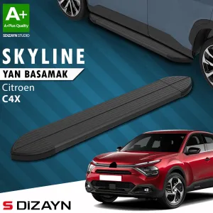 S-Dizayn Citroen C4 X Skyline Siyah Yan Basamak 183 Cm 2022 Üzeri A+ Kalite thumb 1