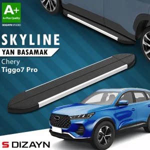 S-Dizayn Chery Tiggo7 Pro Skyline Aluminyum Yan Basamak 183 Cm 2022 Üzeri A+ Kalite thumb 1