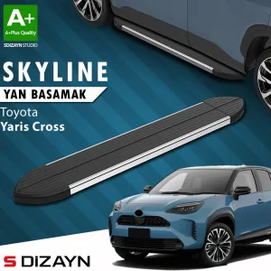 S-Dizayn Toyota Yaris Cross Skyline Krom Yan Basamak 183 Cm 2020 Üzeri A+ Kalite thumb 1