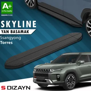 S-Dizayn Ssangyong Torres Skyline Siyah Yan Basamak 183 Cm 2023 Üzeri A+ Kalite thumb 1