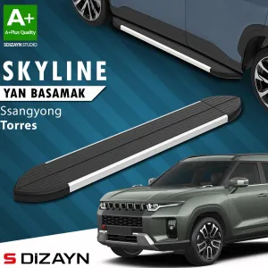 S-Dizayn Ssangyong Torres Skyline Aluminyum Yan Basamak 183 Cm 2023 Üzeri A+ Kalite thumb 1