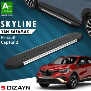 S-Dizayn Renault Captur 2 Skyline Krom Yan Basamak 183 Cm 2020 Üzeri A+ Kalite thumb 1