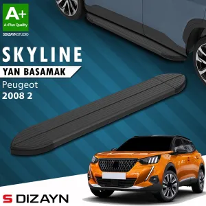 Peugeot 2008 2019-Günümüz (P24) uyumlu 2 Skyline Siyah Yan Basamak 183 Cm 2020 Üzeri A+ Kalite modelleri DRS Tuning'de. Kaliteli malzeme, hızlı kargo ve