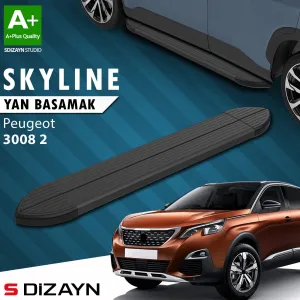 Peugeot 3008 2016-Günümüz (P84) uyumlu 2 Skyline Siyah Yan Basamak 183 Cm 2016-2023 A+ Kalite modelleri DRS Tuning'de. Kaliteli malzeme, hızlı kargo ve güvenli