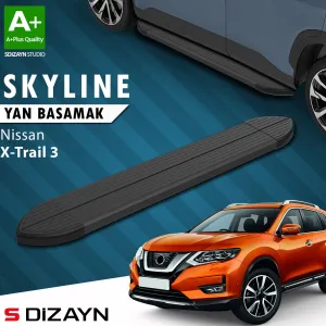 Nissan X-Trail 2013-2020 (T32) uyumlu T32 Skyline Siyah Yan Basamak 183 Cm 2014-2022 A+ Kalite modelleri DRS Tuning'de. Kaliteli malzeme, hızlı kargo ve
