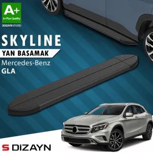 S-Dizayn Mercedes GLA X156 Skyline Siyah Yan Basamak 183 Cm 2013-2020 A+ Kalite thumb 1