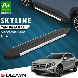 S-Dizayn Mercedes GLA X156 Skyline Aluminyum Yan Basamak 183 Cm 2013-2020 A+ Kalite thumb 1