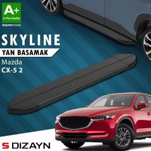 Mazda CX-5 2017-Günümüz (KF) uyumlu 2 Skyline Siyah Yan Basamak 183 Cm 2017 Üzeri A+ Kalite modelleri DRS Tuning'de. Kaliteli malzeme, hızlı kargo ve güvenli