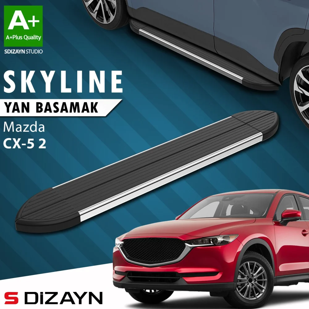 S-Dizayn Mazda CX-5 2 Skyline Krom Yan Basamak 183 Cm 2017 Üzeri A+ Kalite