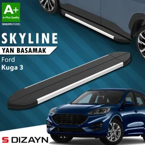 S-Dizayn Ford Kuga 3 Skyline Aluminyum Yan Basamak 183 Cm 2020 Üzeri A+ Kalite thumb 1