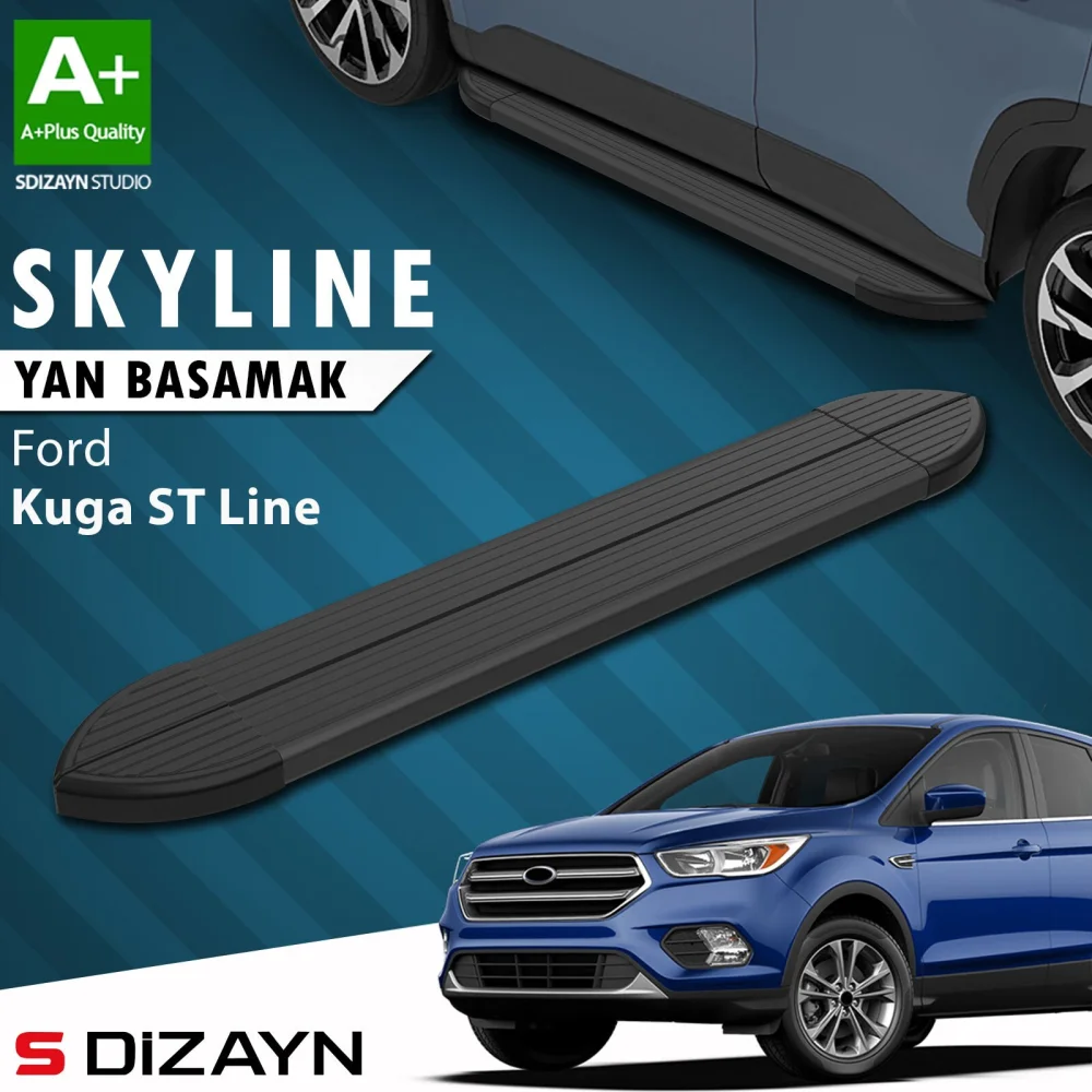 S-Dizayn Ford Kuga 2 ST-Line Skyline Siyah Yan Basamak 183 Cm 2017-2019 A+ Kalite