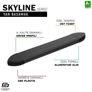 S-Dizayn Dodge Journey Skyline Siyah Yan Basamak 183 Cm 2008-2020 A+ Kalite thumb 2
