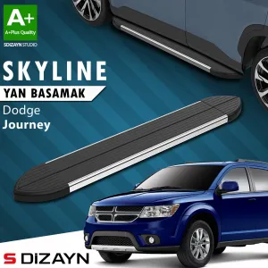 S-Dizayn Dodge Journey Skyline Krom Yan Basamak 183 Cm 2008-2020 A+ Kalite thumb 1