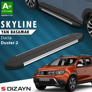 Dacia Duster 2017-2024 (HM) uyumlu 2 Skyline Krom Yan Basamak 183 Cm 2018-2023 A+ Kalite modelleri DRS Tuning'de. Kaliteli malzeme, hızlı kargo ve güvenli