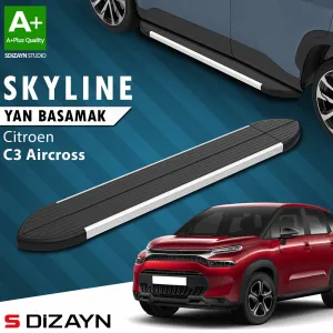 Citroen C3 2016-2024 (B618) uyumlu Aircross Skyline Aluminyum Yan Basamak 183 Cm 2017-2024 A+ Kalite modelleri DRS Tuning'de. Kaliteli malzeme, hızlı kargo ve