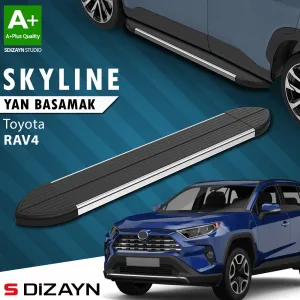 S-Dizayn Toyota RAV 4 5 Skyline Krom Yan Basamak 173 Cm 2018 Üzeri A+ Kalite thumb 1