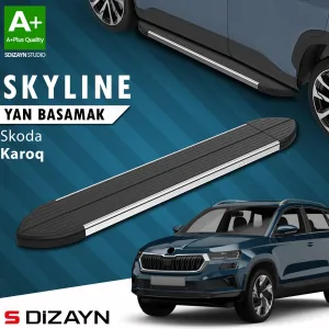 S-Dizayn Skoda Karoq Skyline Krom Yan Basamak 173 Cm 2018 Üzeri A+ Kalite thumb 1