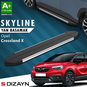 Opel Crossland 2017-2020 (Crossland X) uyumlu X Skyline Krom Yan Basamak 173 Cm 2017 Üzeri A+ Kalite modelleri DRS Tuning'de. Kaliteli malzeme, hızlı kargo ve