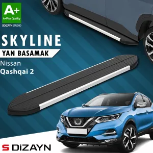 Nissan Qashqai 2013-2021 (J11) uyumlu 2 Skyline Aluminyum Yan Basamak 173 Cm 2014-2021 A+ Kalite modelleri DRS Tuning'de. Kaliteli malzeme, hızlı kargo ve