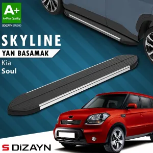 S-Dizayn Kia Soul Skyline Krom Yan Basamak 173 Cm 2009-2014 A+ Kalite thumb 1