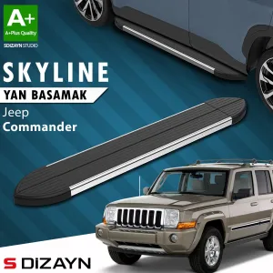 S-Dizayn Jeep Commander Skyline Krom Yan Basamak 173 Cm 2006-2010 A+ Kalite thumb 1