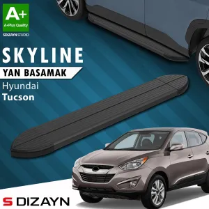 S-Dizayn Hyundai Tucson 2 Skyline Siyah Yan Basamak 173 Cm 2004-2014 A+ Kalite thumb 1