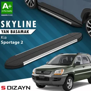 Kia Sportage 2004-2010 (KM) uyumlu 2 Skyline Krom Yan Basamak 173 Cm 2004-2010 A+ Kalite modelleri DRS Tuning'de. Kaliteli malzeme, hızlı kargo ve güvenli