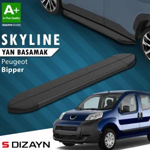 S-Dizayn Peugeot Bipper Skyline Siyah Yan Basamak 173 Cm 2007-2017 A+ Kalite thumb 1