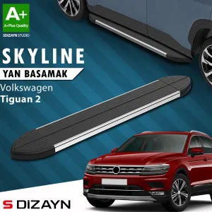 S-Dizayn VW Tiguan 2 Skyline Krom Yan Basamak 173 Cm 2016-2024 A+ Kalite thumb 1