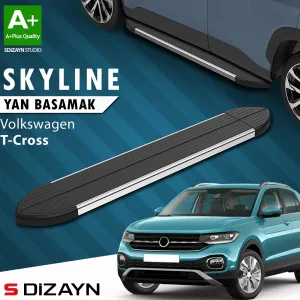 S-Dizayn VW T-Cross Skyline Krom Yan Basamak 173 Cm 2019-2023 A+ Kalite thumb 1