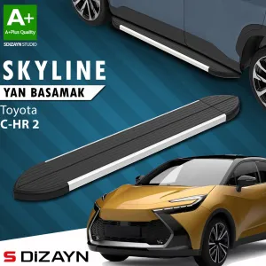 Toyota C-HR 2023-Günümüz (AX20) uyumlu 2 Skyline Aluminyum Yan Basamak 173 Cm 2023 Üzeri A+ Kalite modelleri DRS Tuning'de. Kaliteli malzeme, hızlı kargo ve