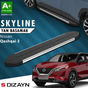 Nissan Qashqai 2021-Günümüz (J12) uyumlu 3 Skyline Krom Yan Basamak 173 Cm 2021 Üzeri A+ Kalite modelleri DRS Tuning'de. Kaliteli malzeme, hızlı kargo ve